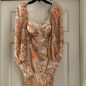 Elegant Floral Print Dress Fashion Nova S